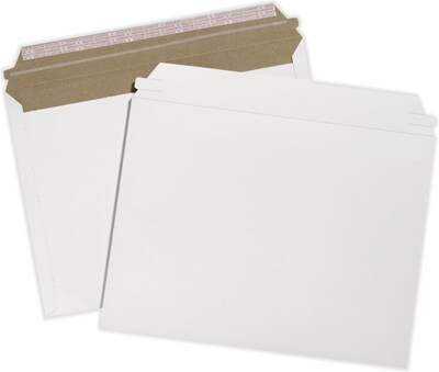 LUX 9 1/2 x 12 1/2 Paperboard Mailers 1000/Pack, White Paperboard (4030-SW-50)