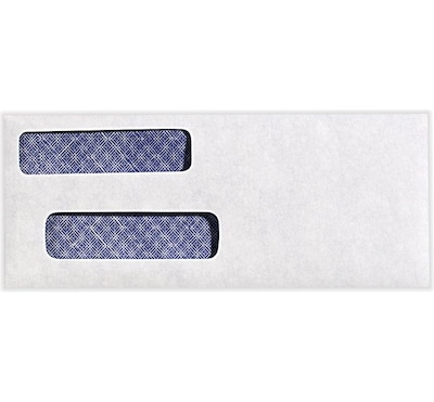 LUX Double Window Envelope, 3 5/8 x 8 7/8, Bright White, 500/Pack (57633-500)