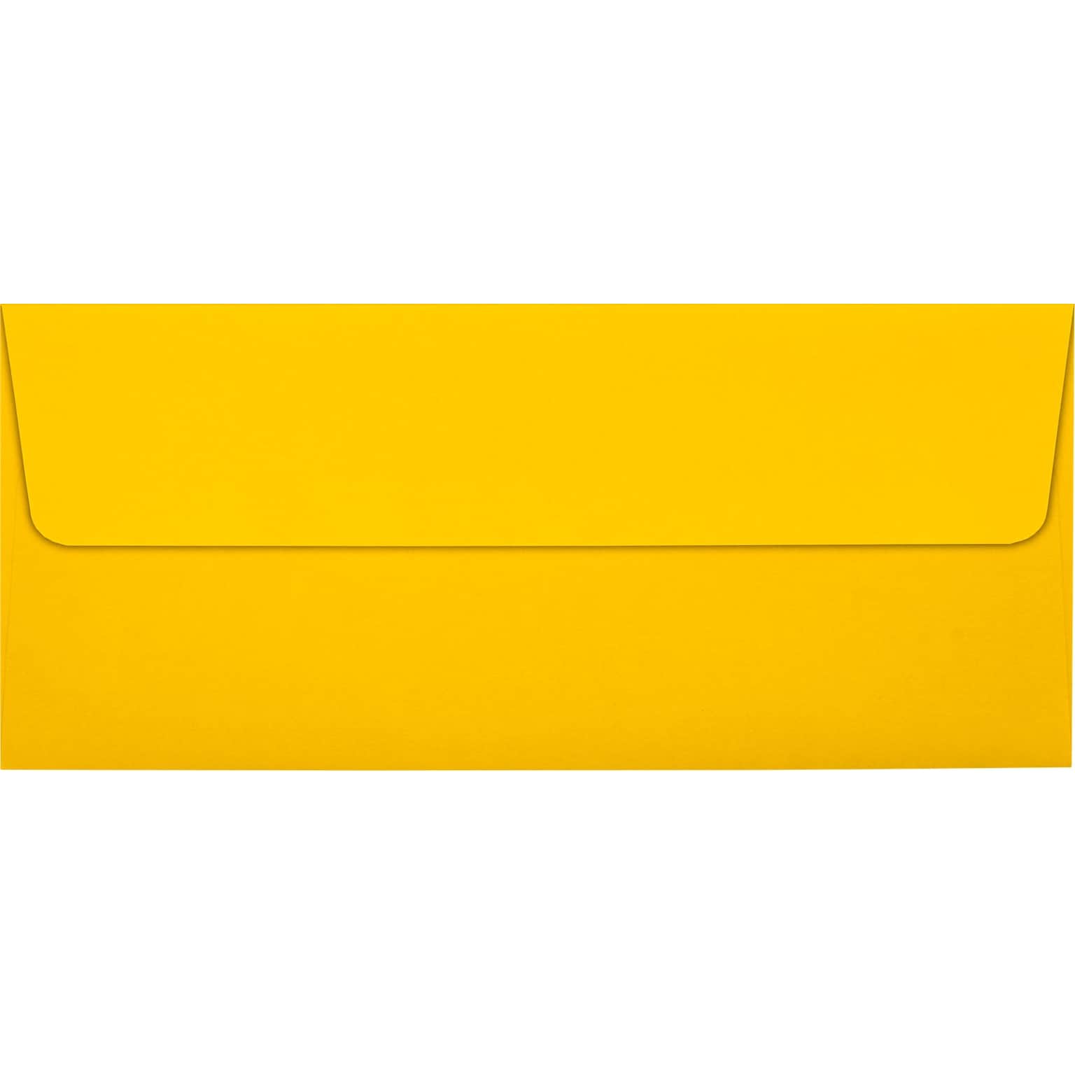 LUX Square Flap Self Seal #10 Invitation Envelope, 4 1/2 x 9 1/2, Sunflower, 50/Pack (EX4860-12-50)