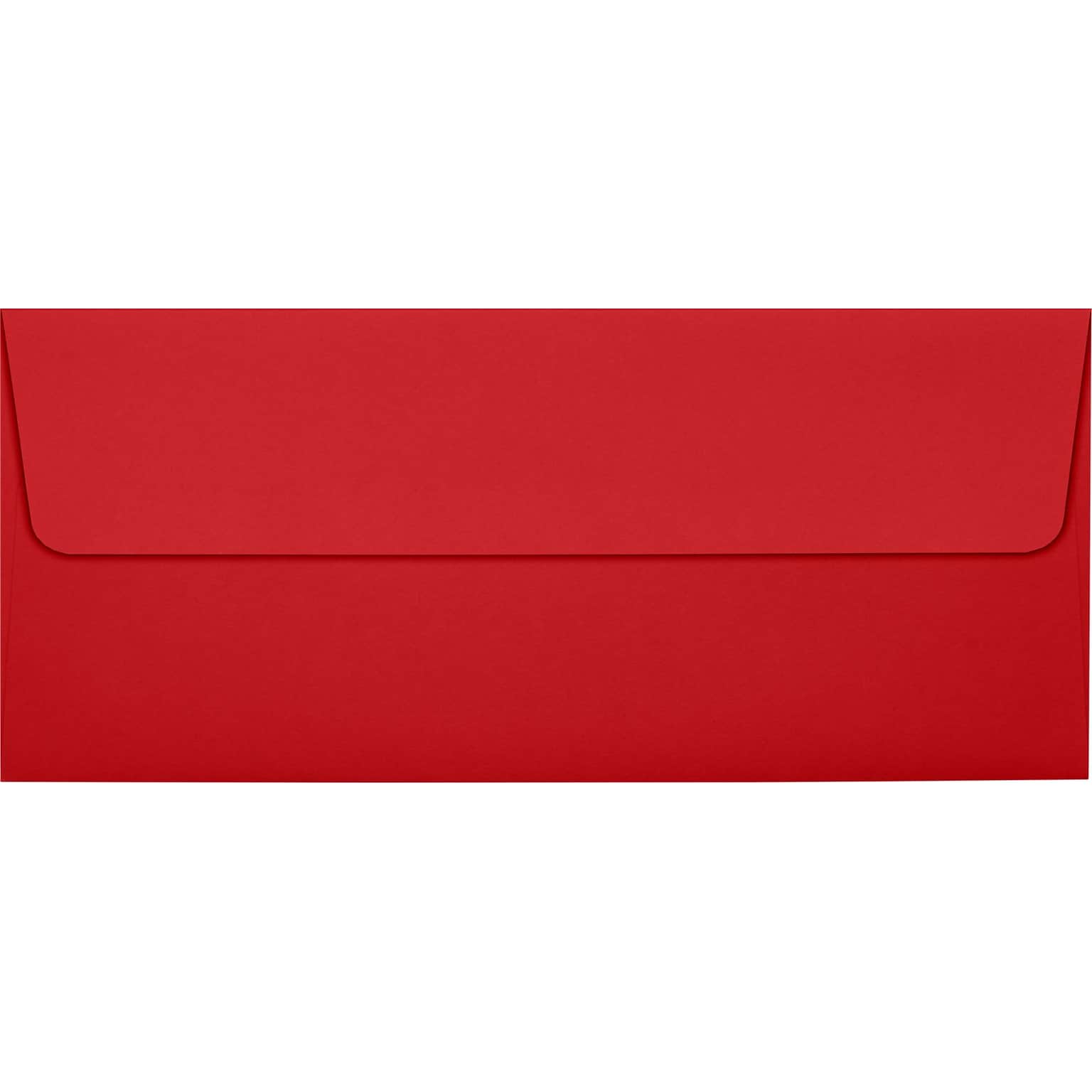 LUX Square Flap Self Seal #10 Invitation Envelope, 4 1/2 x 9 1/2, Ruby Red, 50/Pack (EX4860-18-50)