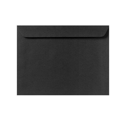 LUX 9 x 12 Booklet Envelopes 250/Pack, Black Linen (4899-BLI-250)