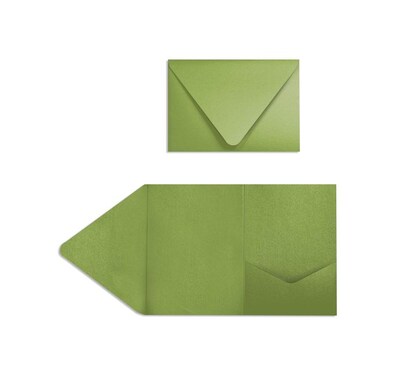LUX A7 Pocket Invitations (5 x 7) 50/Pack, Avocado (EX10LEBAOL2450)