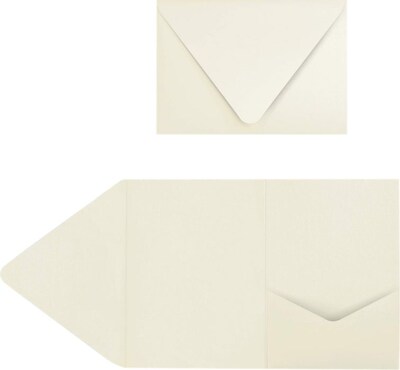 LUX A7 Pocket Invitations (5 x 7) 100/Pack, Natural (EX10LEBA701PF10)