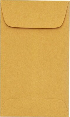 LUX #4 1/2 Coin Envelopes (3 x 4-7/8) 250/Pack, 24lb. Brown Kraft (94888-250)