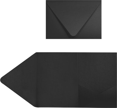 LUX A7 Pocket Invitations (5 x 7) 30/Pack, Midnight Black (EX10LEBA712PF30)