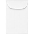 LUX Self Seal #5 1/2 Coin Envelope, 3 1/8 x 5 1/2, 24lb. Bright White, 500/Pack (94961-500)