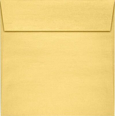LUX 5 1/2 x 5 1/2 Square Envelopes 50/Pack, Gold Metallic (8515-07-50)