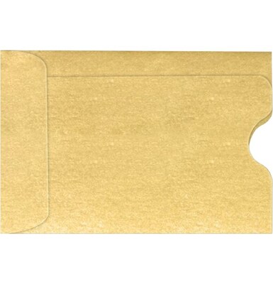 LUX Credit Card Sleeve (2 3/8 x 3 1/2) 250/Pack, Gold Metallic (1801-07-250)