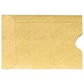 LUX Credit Card Sleeve (2 3/8 x 3 1/2) 50/Pack, Gold Metallic (1801-07-50)