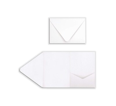 LUX A7 Pocket Invitations (5 x 7) 150/Pack, 100lb. Bright White (EX10LEBA700PF15)
