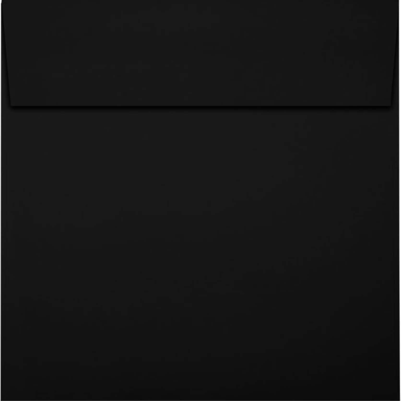 LUX 6 x 6 Square Envelopes 50/Pack, Midnight Black (F-8525-B-50)
