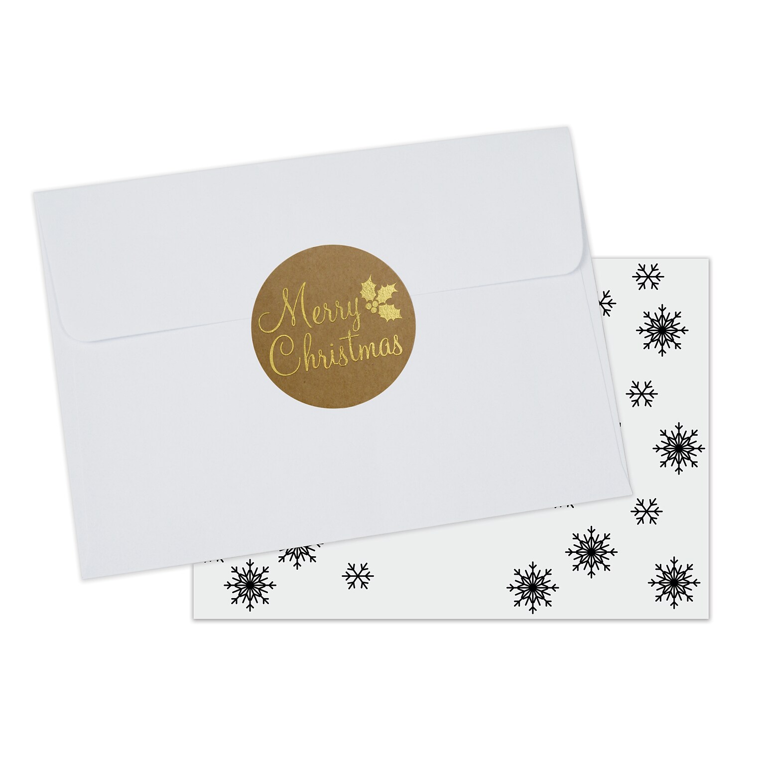 Great Papers Merry Christmas Seal, Kraft Gold, 250/Pack (2021144)