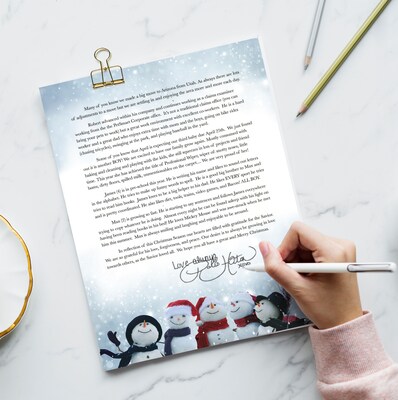 Great Papers Magical Snowmen Christmas Letterhead, Multicolor, 50/Pack (2021111)