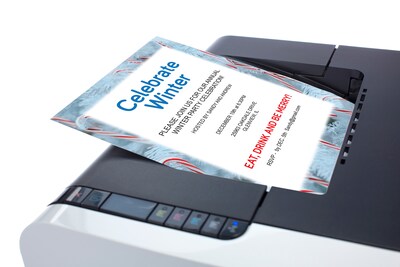 Great Papers Winter Candy Cane Christmas Letterhead, White/Blue/Red, 50/Pack (2021115)