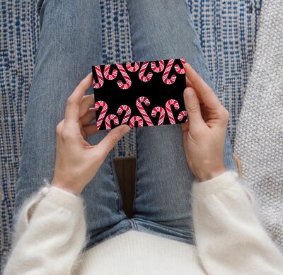 Great Papers Candy Cane Notecard with Envelope, 4.88" x 3.38", Red Foil/Black, 50/Pack (2021139)