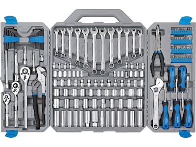 Apollo Tools 163-Piece Mechanics Tool Kit, SAE and Metric (DT0002)