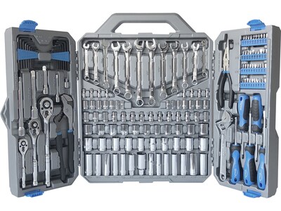 Apollo Tools 163-Piece Mechanics Tool Kit, SAE and Metric (DT0002)