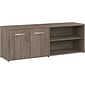 Bush Business Furniture Hybrid 21" Low Storage Cabinet with Doors and Shelves, Modern Hickory (HYS160MH-Z)