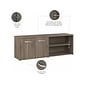 Bush Business Furniture Hybrid 21" Low Storage Cabinet with Doors and Shelves, Modern Hickory (HYS160MH-Z)