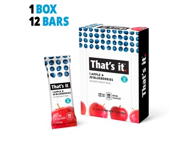 Thats it. Fruit Bar, Apple and Blueberries, 1.2 Oz., 12/Pack (1022BL)