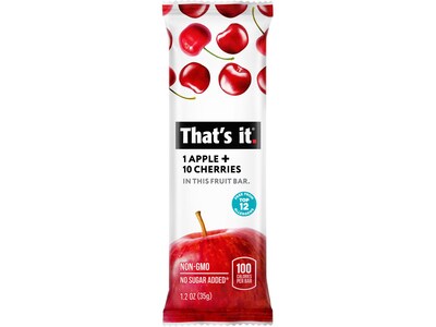 Thats it. Fruit Bar, Apple and Cherries, 1.2 Oz., 12/Pack (1022C)