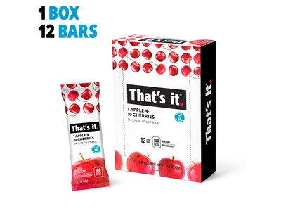 Thats it. Fruit Bar, Apple and Cherries, 1.2 Oz., 12/Pack (1022C)