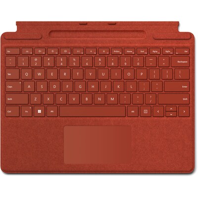 Microsoft 8XA-00021 Surface Pro Signature Fabric Keyboard Cover for 13 Surface Pro, Poppy Red