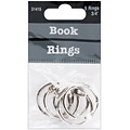 Baumgartens Silver Book Rings .75, 5/Pkg (31415)