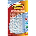 3M 20 Clips & 24 Strips Command Mini Decorating Clips, Clear(17026)