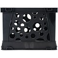 Storex Industries Black Micro Crate, 6.75 x 5.8 x 4.8, 1/Pkg (631018C-1)