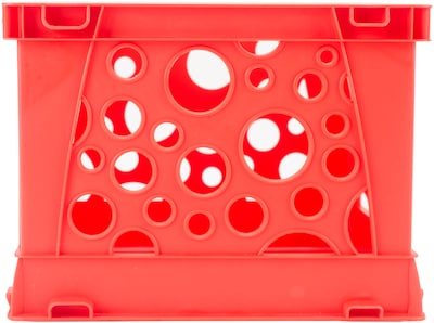 Storex Industries Red Micro Crate, 6.75 x 5.8 x 4.8, 1/Pkg (631018C-3)