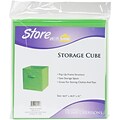 Innovative Home Creations Green Square Fabric Storage Cube, 10.5 x 10.5 x 11 (1111-GREEN)