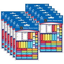 Carson Dellosa Education Sparkle + Shine Rainbow Planner Accents Sticker Pack, 252/Pack, 12 Packs (C