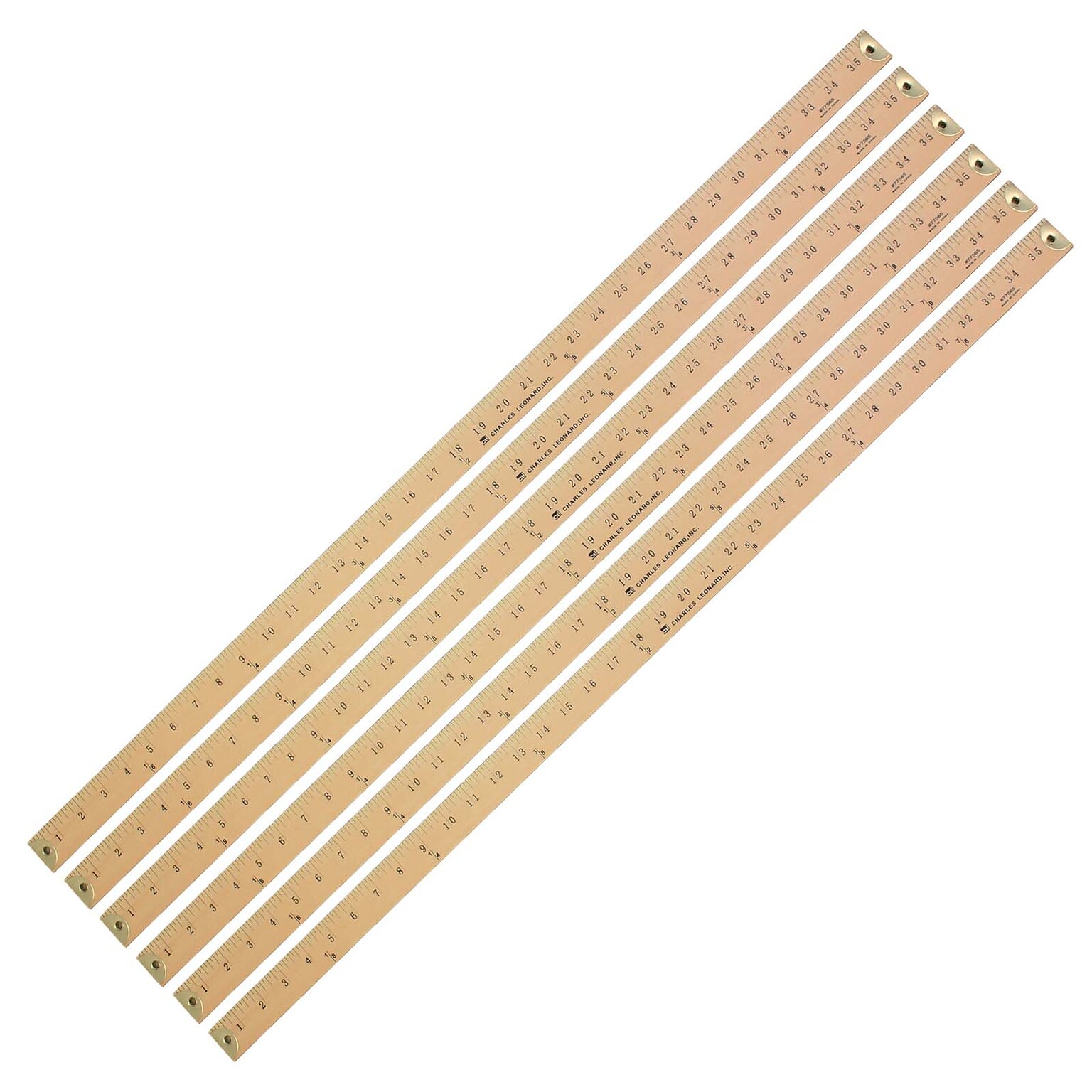 Charles Leonard 36 Wood Yardstick, Pack of 6 (CHL77565-6)