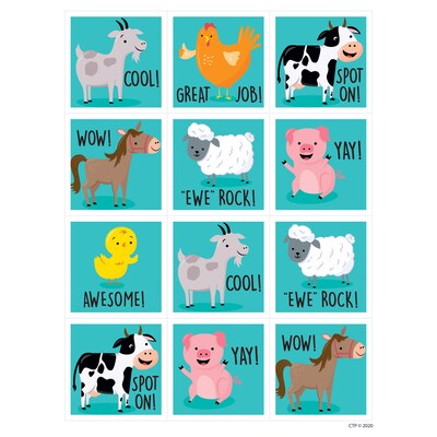 Creative Teaching Press® Farm Friends Reward Stickers, 60/Pack, 6 Packs (CTP10210-6)