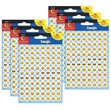 Creative Teaching Press Emojis Hot Spot Stickers, 880/Pack, 6 Packs (CTP7137-6)