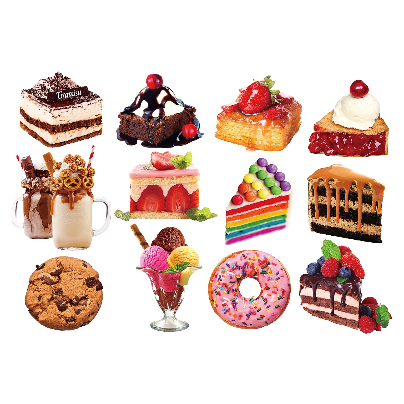 Cra-Z-Art 500-Piece Dessert Delights Multi Shaped Puzzles, Set of 12 (CZA0079ZZM)