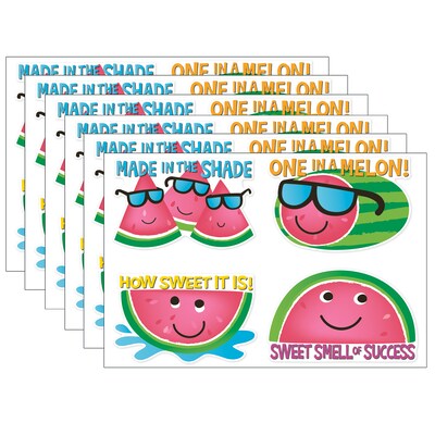 Eureka® Jumbo Scented Stickers, Watermelon, 12/Pack, 6 Packs (EU-628002-6)