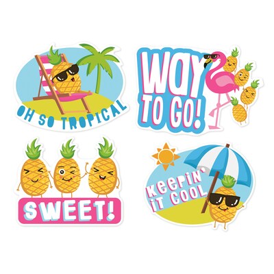 Eureka® Jumbo Scented Stickers, Pineapple, 12/Pack, 6 Packs (EU-628003-6)