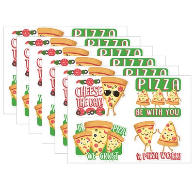 Eureka® Jumbo Scented Stickers, Pizza Stickers, 12/Pack, 6 Packs (EU-628004-6)