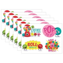 Eureka® Jumbo Scented Stickers, Bubblegum, 12/Pack, 6 Packs (EU-628006-6)