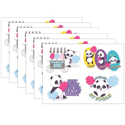 Eureka® Jumbo Scented Stickers, Cotton Candy, 12/Pack, 6 Packs (EU-628009-6)