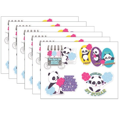 Eureka® Jumbo Scented Stickers, Cotton Candy, 12/Pack, 6 Packs (EU-628009-6)