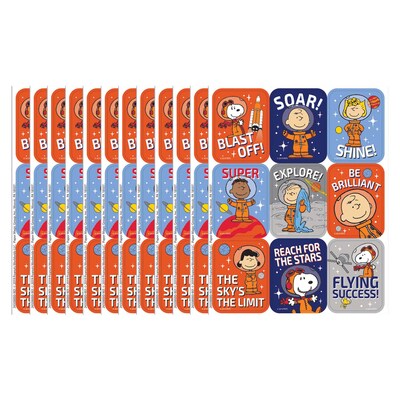 Eureka® Peanuts® NASA Giant Stickers, 36/Pack, 12 Packs (EU-650800-12)