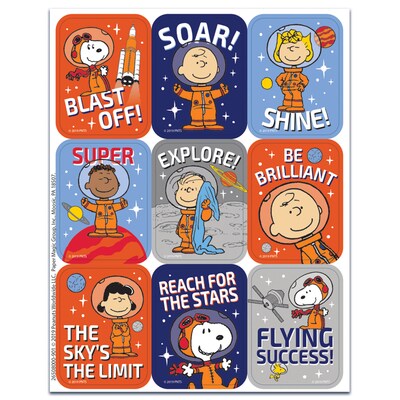 Eureka® Peanuts® NASA Giant Stickers, 36/Pack, 12 Packs (EU-650800-12)