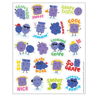 Eureka Grape Scented Stickers, 80 Per Pack, 6 Packs (EU-650943-6)