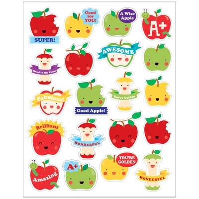 Eureka Apple Scented Stickers, 80 Per Pack, 6 Packs (EU-650947-6)