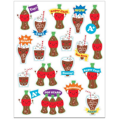 Eureka Cola Scented Stickers, 80 Per Pack, 6 Packs (EU-650948-6)