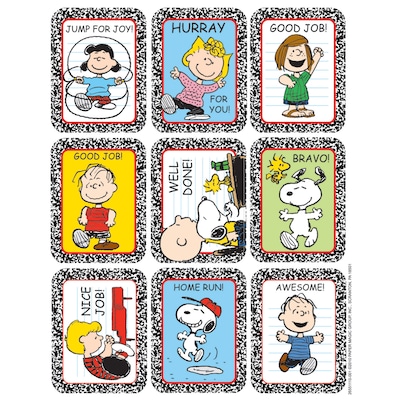Eureka® Peanuts® Giant Motivational Sticker, 36/Pack, 12 Packs (EU-655111-12)