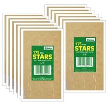 Eureka Presto-Stick Foil Star Stickers, 3/4, Gold, 175 Per Pack, 12 Packs (EU-82424-12)